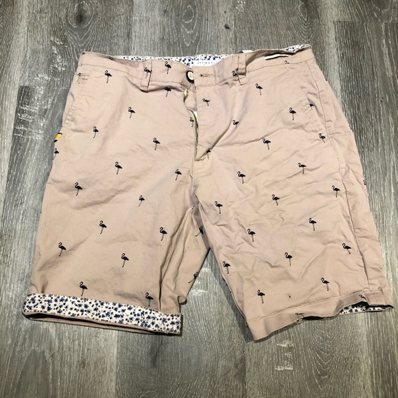 Denim and Flowers khaki flower inside shorts 32 - Picture 3 of 4